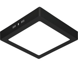 LED Paneel - 30x30 - 28W - Helder/Koud Wit 6400K - Mat Zwart - Opbouw - Vierkant - Aluminium