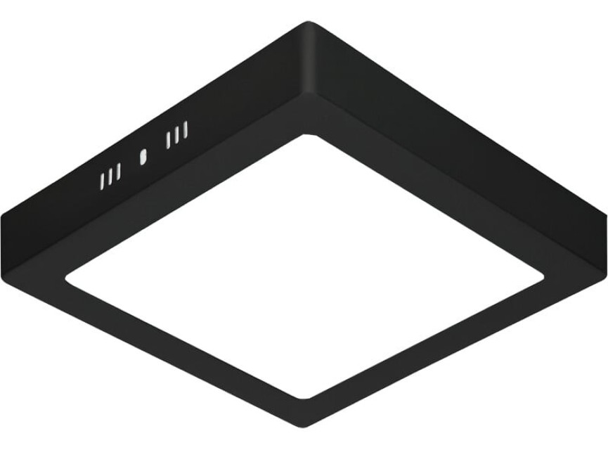LED Paneel - 30x30 - 28W - Helder/Koud Wit 6400K - Mat Zwart - Opbouw - Vierkant - Aluminium