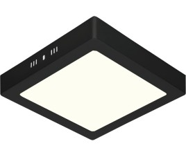 LED Paneel - 30x30 - 24W - Natuurlijk Wit 4200K - Mat Zwart - Opbouw - Vierkant - Aluminium
