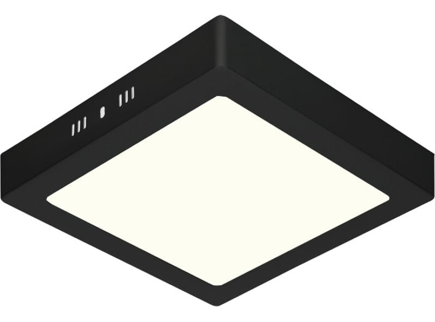 LED Paneel - 30x30 - 24W - Natuurlijk Wit 4200K - Mat Zwart - Opbouw - Vierkant - Aluminium