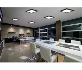 LED Paneel - 30x30 - 24W - Warm Wit 3000K - Mat Zwart - Opbouw - Vierkant - Aluminium
