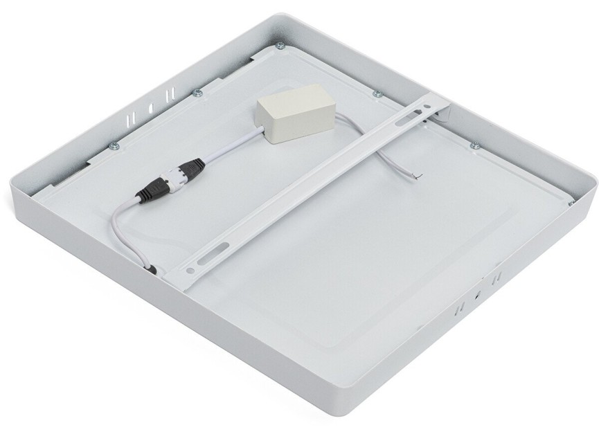 LED Paneel - 30x30 Helder/Koud Wit 6400K - 24W Opbouw Vierkant - Mat Wit - Flikkervrij