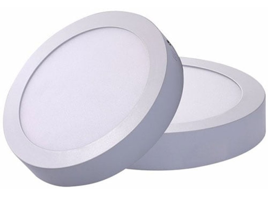 LED Downlight - Opbouw Rond 12W - Helder/Koud Wit 6400K - Mat Wit Aluminium - Ø170mm