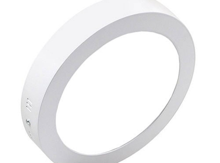 LED Downlight - Opbouw Rond 12W - Helder/Koud Wit 6400K - Mat Wit Aluminium - Ø170mm