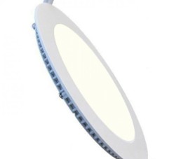 LED Downlight Slim - Inbouw Rond 12W - Natuurlijk Wit 4200K - Mat Wit Aluminium - Ø170mm