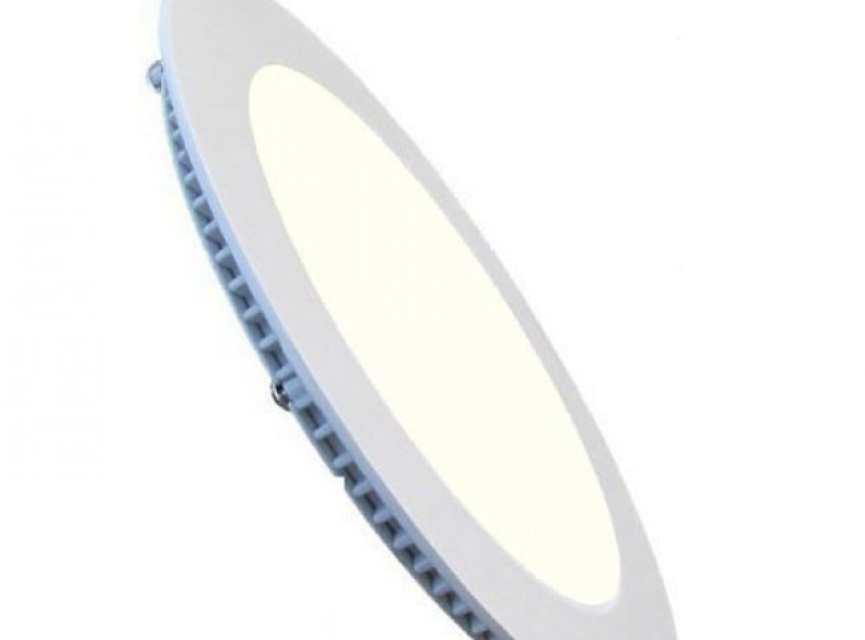 LED Downlight Slim - Inbouw Rond 12W - Natuurlijk Wit 4200K - Mat Wit Aluminium - Ø170mm