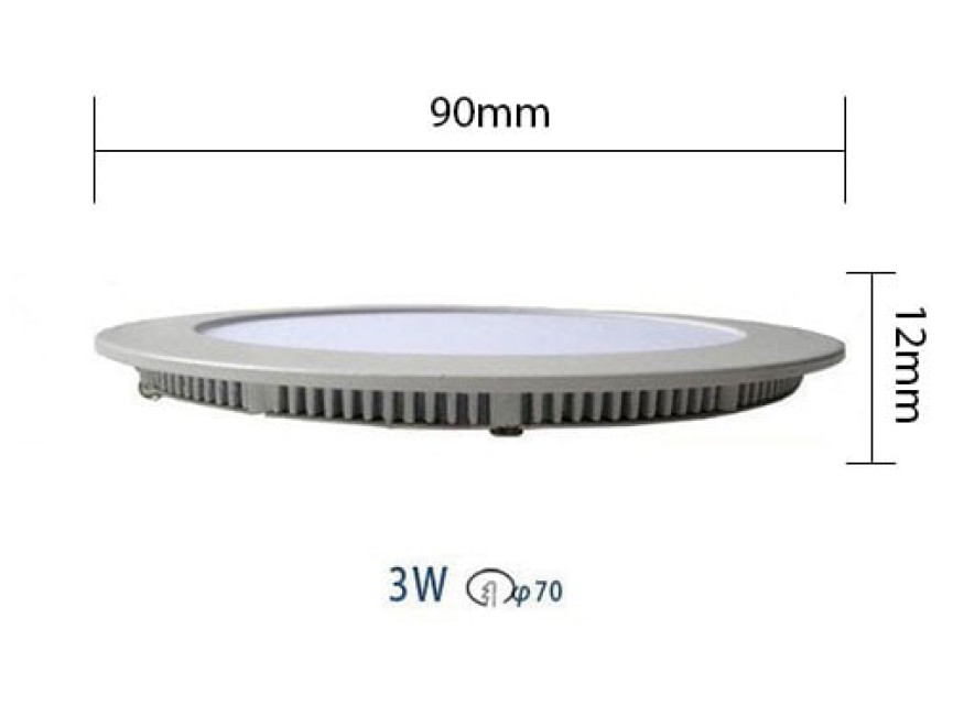 LED Downlight Slim - Inbouw Rond 3W - Dimbaar - Helder/Koud Wit 6400K - Mat Wit Aluminium - Ø83mm