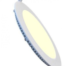 LED Downlight Slim - Inbouw Rond 12W - Warm Wit 2700K - Mat Wit Aluminium - Ø170mm