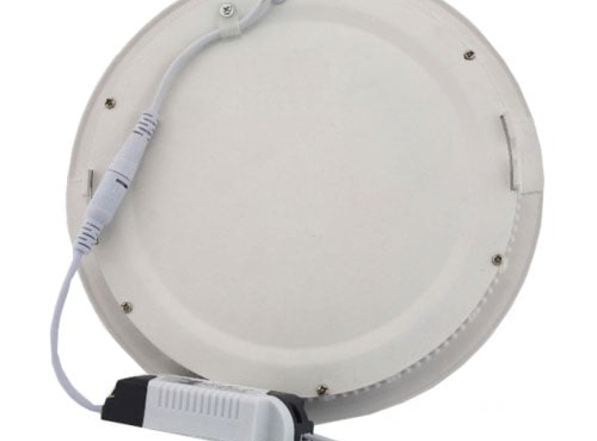 LED Downlight Slim - Inbouw Rond 12W - Natuurlijk Wit 4200K - Mat Wit Aluminium - Ø170mm