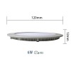LED Downlight Slim - Inbouw Rond 6W - Warm Wit 2700K - Mat Wit Aluminium - Ø120mm