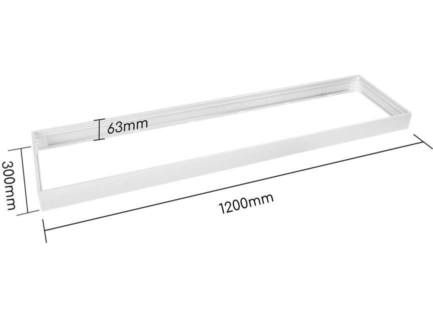 LED Paneel Opbouw Frame - Velvalux - 30x120 - Aluminium - Rechthoek - Wit
