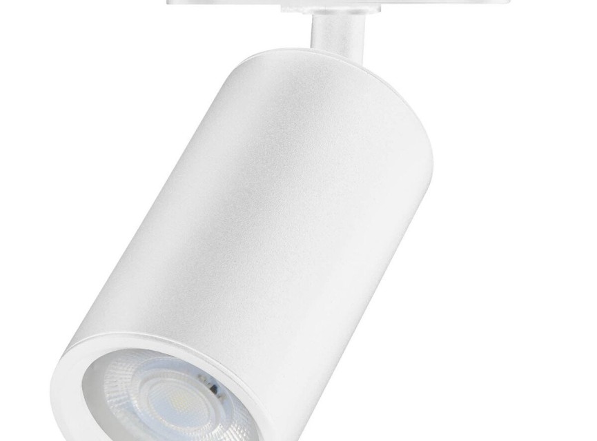 LED Railverlichting - Track Spot - Basto - GU10 Fitting - 1 Fase - Rond - Mat Wit Aluminium