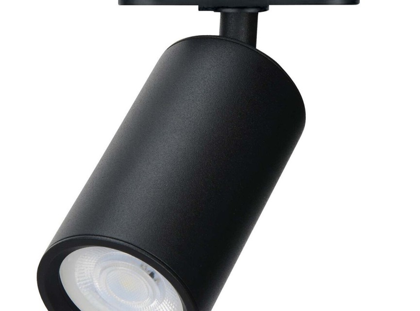 LED Railverlichting - Track Spot - Basto - GU10 Fitting - 1 Fase - Rond - Mat Zwart Aluminium