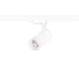 LED Railverlichting - Track Spot - Prixa Pina - 1 Fase - 20W - Aanpasbare Kleur - Mat Wit - Rond - Aluminium