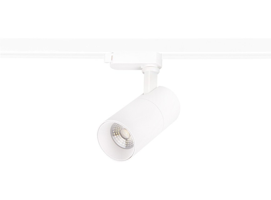 LED Railverlichting - Track Spot - Prixa Pina - 1 Fase - 20W - Aanpasbare Kleur - Mat Wit - Rond - Aluminium