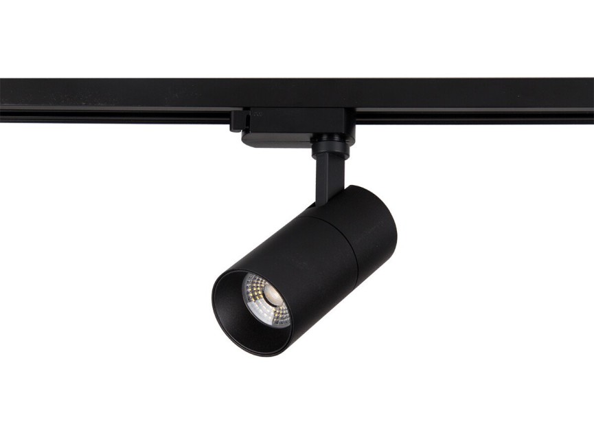 LED Railverlichting - Track Spot - Prixa Pina - 1 Fase - 20W - Aanpasbare Kleur - Mat Zwart - Rond - Aluminium