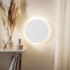 LED Wandlamp - Brinton Plinto - 8W 760lm - Aanpasbare Lichtkleur CCT - Rondom Verlicht - Voor Buiten en Binnen - Waterdicht IP65 - Rond - Wit