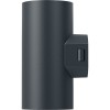 LED Wandlamp - Brinton Victa - Up & Down - 18W 1780lm - Aanpasbare Lichtkleur CCT - Voor Buiten en Binnen - Waterdicht IP65 - Rond - Antraciet