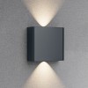 LED Wandlamp - Brinton Victo - Up & Down - 2W 180lm - Aanpasbare Lichtkleur CCT - Voor Buiten en Binnen - Waterdicht IP65 - Rechthoek - Antraciet