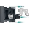 LED Wandlamp - Brinton Victo - Up & Down - 2W 180lm - Aanpasbare Lichtkleur CCT - Voor Buiten en Binnen - Waterdicht IP65 - Rechthoek - Antraciet