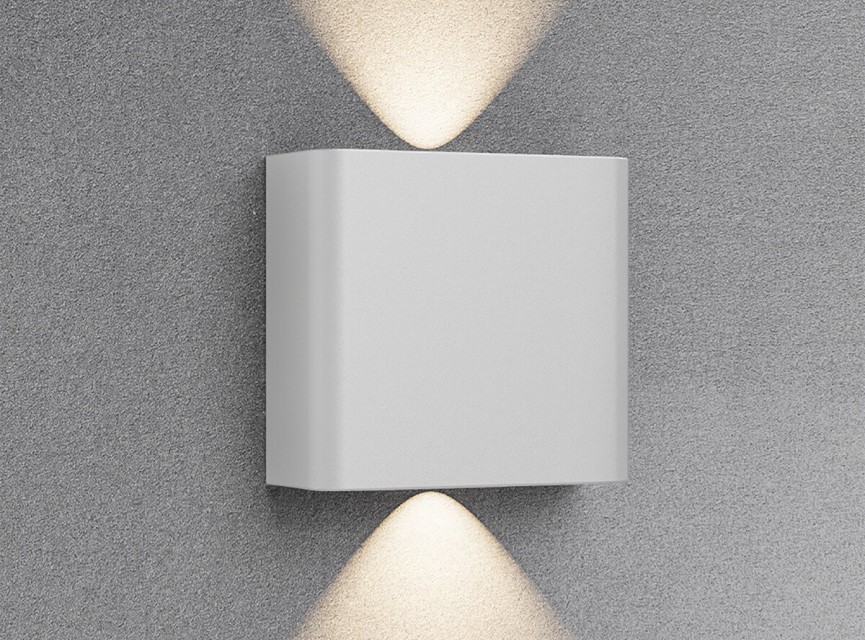 LED Wandlamp - Brinton Victo - Up & Down - 2W 180lm - Aanpasbare Lichtkleur CCT - Voor Buiten en Binnen - Waterdicht IP65 - Rechthoek - Wit