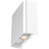 LED Wandlamp - Brinton Victo - Up & Down - 2W 180lm - Aanpasbare Lichtkleur CCT - Voor Buiten en Binnen - Waterdicht IP65 - Rechthoek - Wit