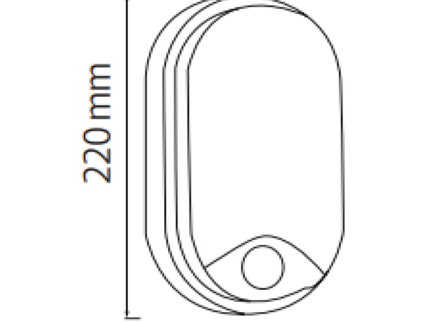 LED Wandlamp met Sensor - Kozolux Porta - 15W 1200lm - Aanpasbare Lichtkleur 3in1 CCT - IP54 - Ovaal - Wit