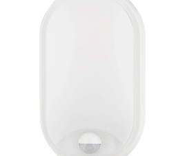 LED Wandlamp met Sensor - Kozolux Porta - 15W 1200lm - Aanpasbare Lichtkleur 3in1 CCT - IP54 - Ovaal - Wit