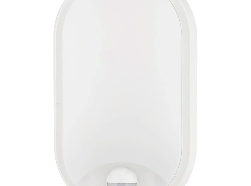 LED Wandlamp met Sensor - Kozolux Porta - 15W 1200lm - Aanpasbare Lichtkleur 3in1 CCT - IP54 - Ovaal - Wit