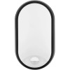 LED Wandlamp met Sensor - Kozolux Porta - 15W 1200lm - Aanpasbare Lichtkleur 3in1 CCT - IP54 - Ovaal - Zwart