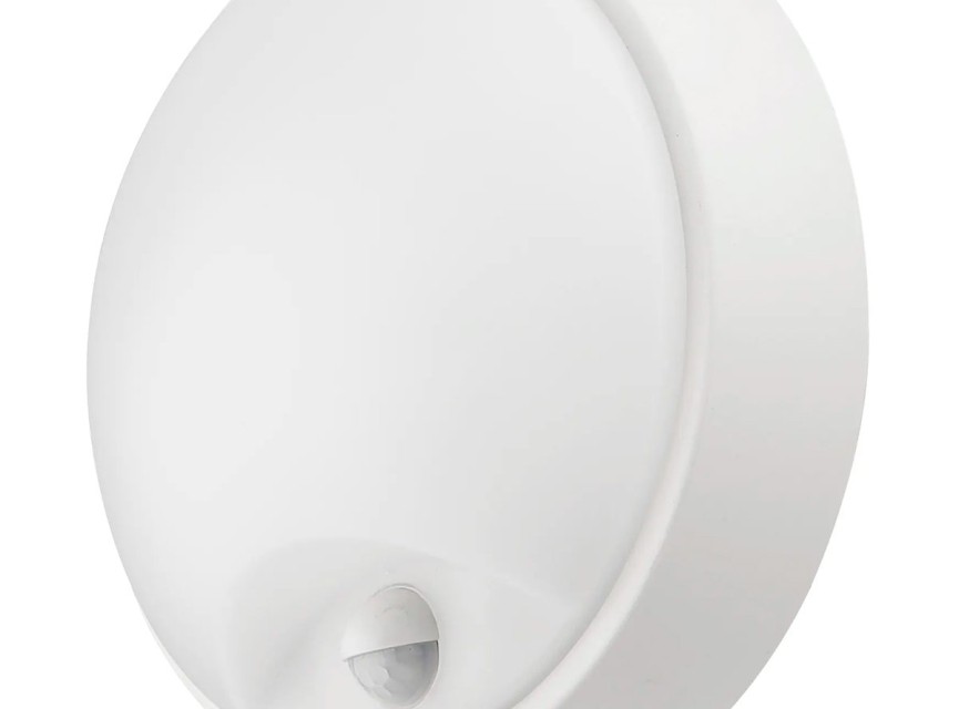 LED Wandlamp met Sensor - Kozolux Sorta - 20W 1600lm - Aanpasbare Lichtkleur 3in1 CCT - IP54 - Rond - Wit