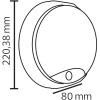 LED Wandlamp met Sensor - Kozolux Sorta - 20W 1600lm - Aanpasbare Lichtkleur 3in1 CCT - IP54 - Rond - Wit