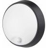 LED Wandlamp met Sensor - Kozolux Sorta - 20W 1600lm - Aanpasbare Lichtkleur 3in1 CCT - IP54 - Rond - Zwart