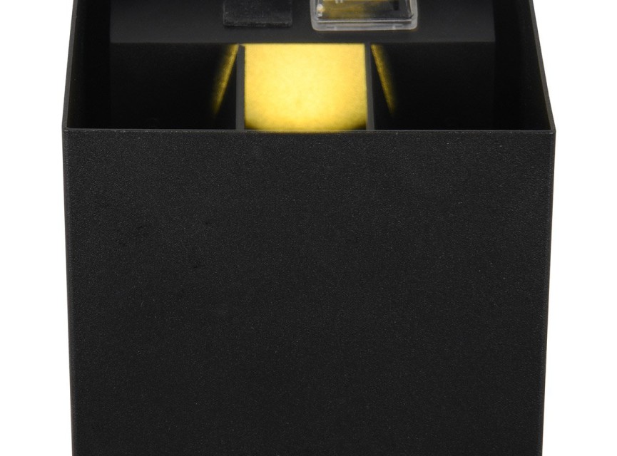 LED Wandlamp - Tuinverlichting - Trion Taner - 5W - Warm Wit 3000K - Oplaadbare batterijen - Schemeringsensor - Vierkant - Mat Zwart - Metaal