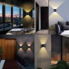 LED Wandlamp - Velvalux - Up & Down - 6W - Warm Wit 3000K - Instelbare Stralingshoek - Kubus - Zwart - Voor Buiten en Binnen - Waterdicht IP65