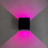 LED Wandlamp - Velvalux - Up & Down - 9W - Smart WiFi + Bluetooth - RGBW - Dimbaar - Instelbare Stralingshoek - Kubus - Zwart - Voor Buiten en Binnen - Waterdicht IP65