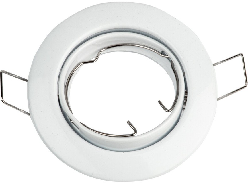 Spot Armatuur GU10 - GU10 Inbouwspot - Rond - Wit - Aluminium - Kantelbaar Ø82mm