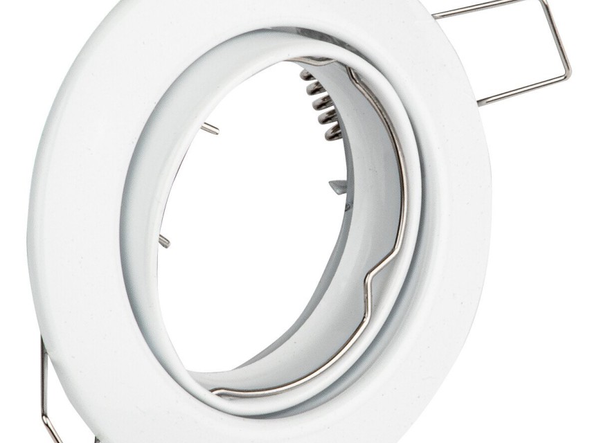 Spot Armatuur GU10 - GU10 Inbouwspot - Rond - Wit - Aluminium - Kantelbaar Ø82mm