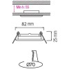Spot Armatuur GU10 - GU10 Inbouwspot - Rond - Wit - Aluminium - Kantelbaar Ø82mm