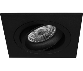 Spot Armatuur GU10 - Pragmi Borny Pro - GU10 Inbouwspot - Vierkant - Zwart - Aluminium - Kantelbaar - 92mm
