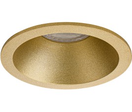 Spot Armatuur GU10 - Pragmi Pollon Pro - GU10 Inbouwspot - Rond - Goud - Aluminium - Verdiept - Ø82mm