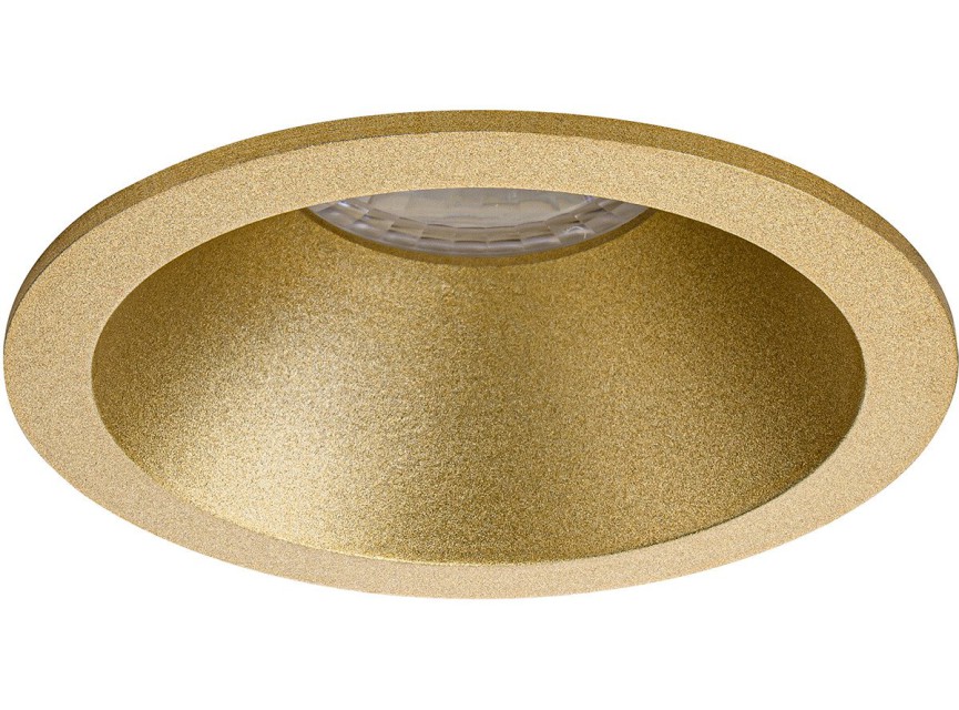 Spot Armatuur GU10 - Pragmi Pollon Pro - GU10 Inbouwspot - Rond - Goud - Aluminium - Verdiept - Ø82mm