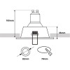 Spot Armatuur GU10 - Pragmi Pollon Pro - GU10 Inbouwspot - Rond - Goud - Aluminium - Verdiept - Ø82mm