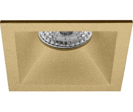 Spot Armatuur GU10 - Pragmi Pollon Pro - GU10 Inbouwspot - Vierkant - Goud - Aluminium - Verdiept - 82mm