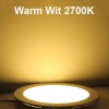 LED Downlight Slim - Inbouw Rond 12W - Warm Wit 2700K - Mat Wit Aluminium - Ø170mm