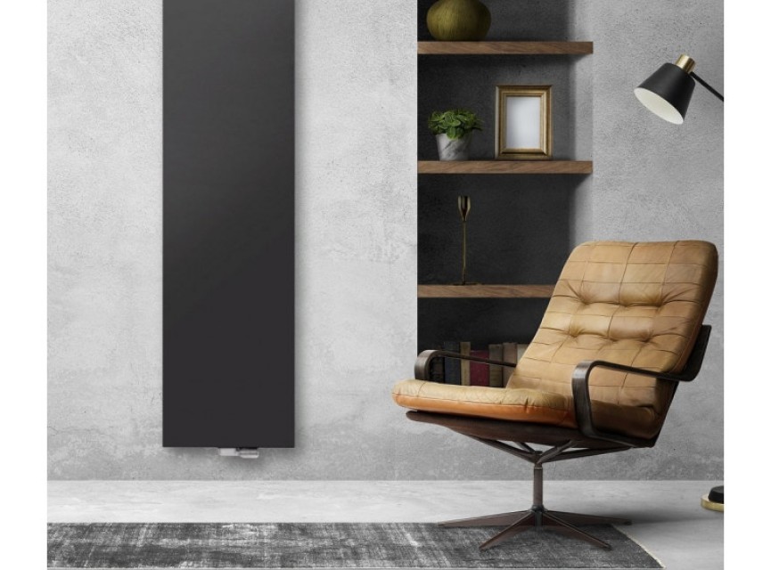 200x60 cm Type 20 - 2214 Watt - Oppio Verticale radiator vlakke voorzijde - Mat Zwart (Ral 9005)