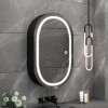 COSMO make-up spiegel (ZWART) Toilet / Badkamerspiegel met verlichting