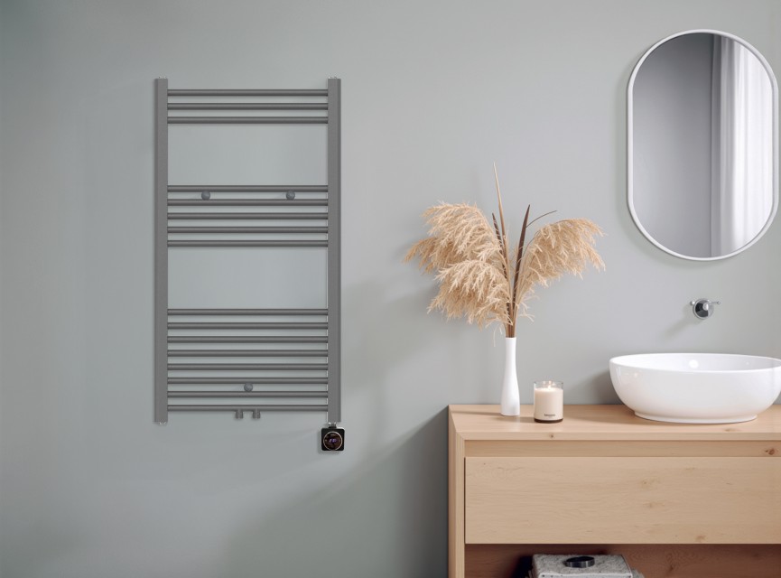 100x60 cm - Oppio Smart WiFi Antraciet elektrische handdoekradiator
