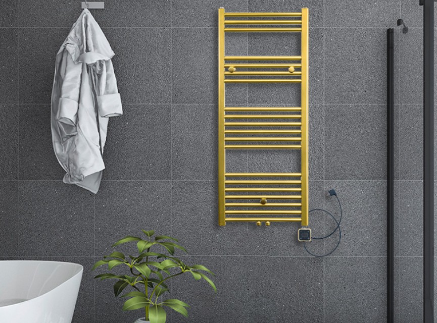 120x40 cm - Oppio Smart Digital elektrische handdoekradiator - Goud