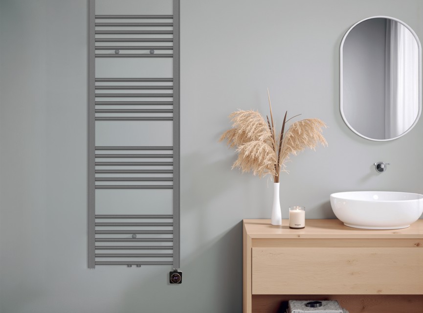 160x50 cm - Oppio Smart WiFi Antraciet elektrische handdoekradiator
